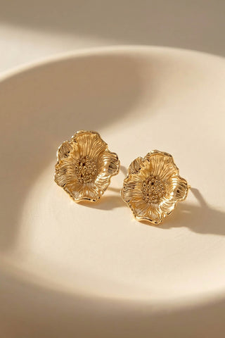 Poppy Studs Gold