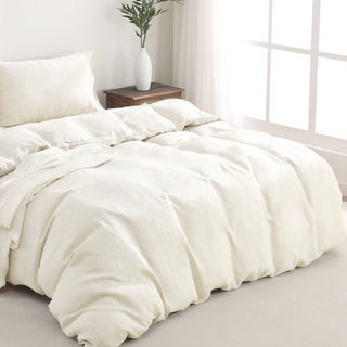 100% Linen Duvet Cover - Cream White Duvet Cover Only