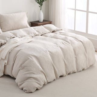 100% Linen Duvet Cover - Natural Linen Duvet Cover Only