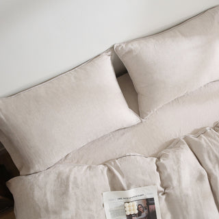 100% Pure French Linen Pillowcases (Set of 2) - Natural Linen