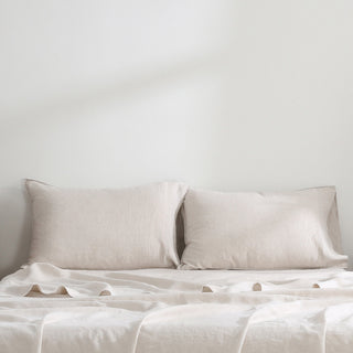 100% Pure French Linen Pillowcases (Set of 2) - Natural Linen