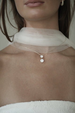 Round Crystal Pendant Necklace