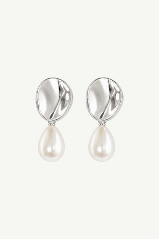 Sculptural Pearl Drop Earrings