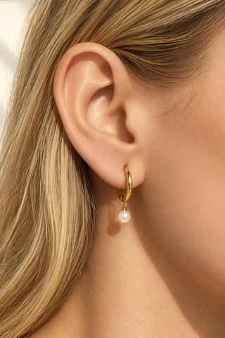 Paloma Pearl Huggies 18k On Sterling