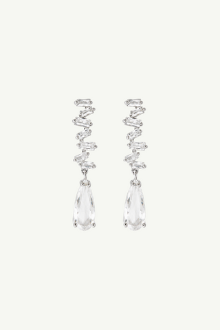 Stacked Silver Dewdrop Earrings