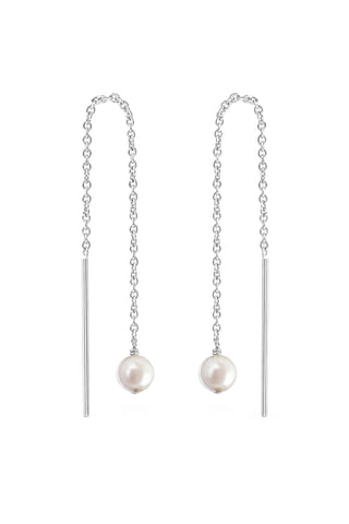 Paloma Pearl Threaders Sterling Silver