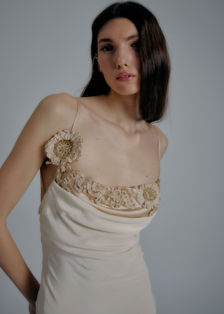 Sunflower Silk Slip Dress