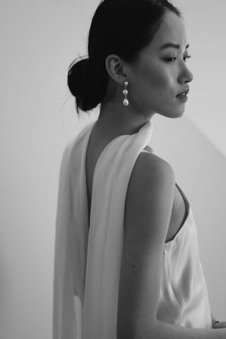 Pearl Triple Drop Earrings