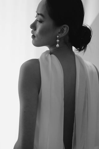 Pearl Triple Drop Earrings